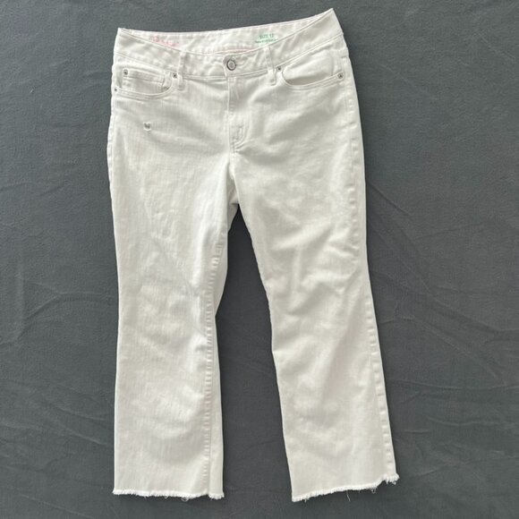 Lilly Pulitzer Denim - Lilly Pulitzer sz 12 White Babe Bootcut Jeans 27" inseam